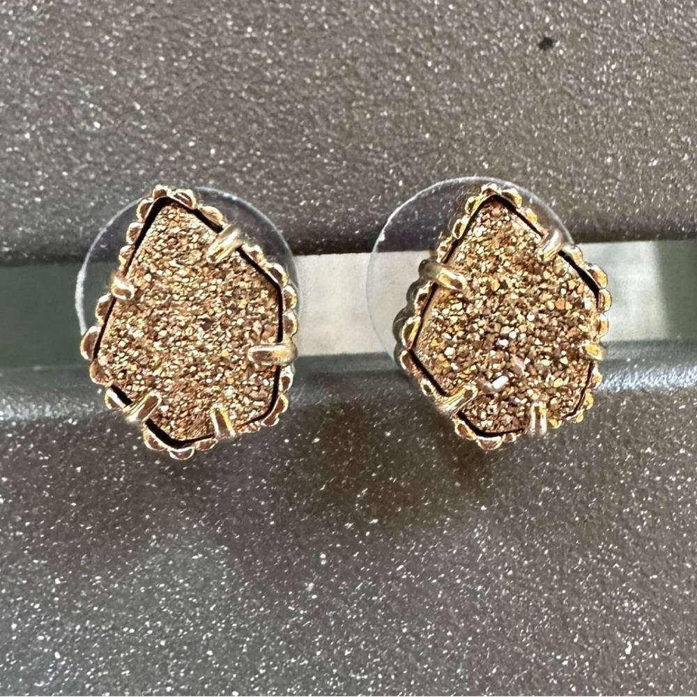 Kendra Scott Bronze Drusy Gold Earrings💛